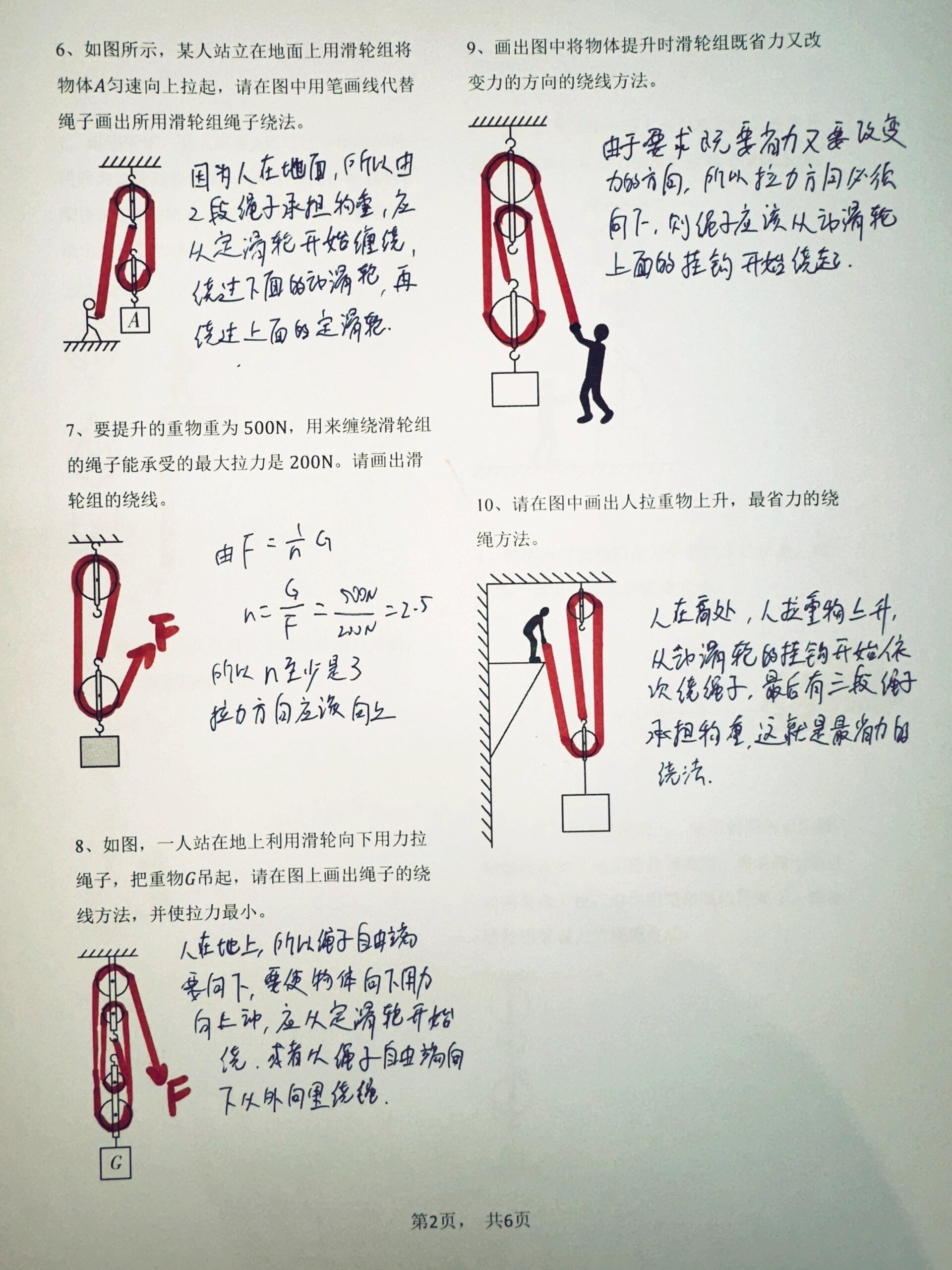 省力滑轮组安装图图片