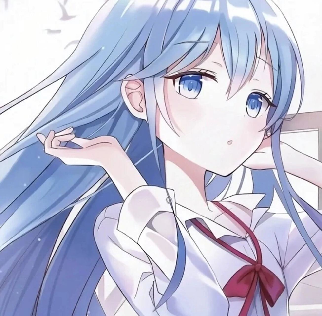 91蓝色动漫女头90 #陌der专属话题# #蓝色系动漫女头