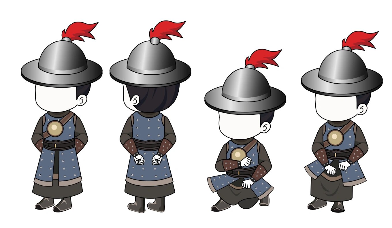 q版沙雕动画历史人物角色素材