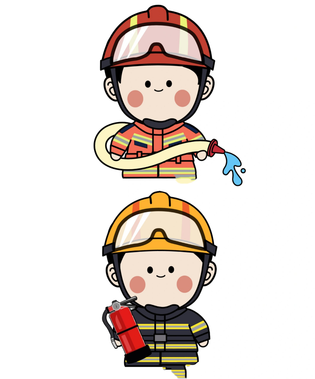头像|职业头像消防员 可爱蓝朋友