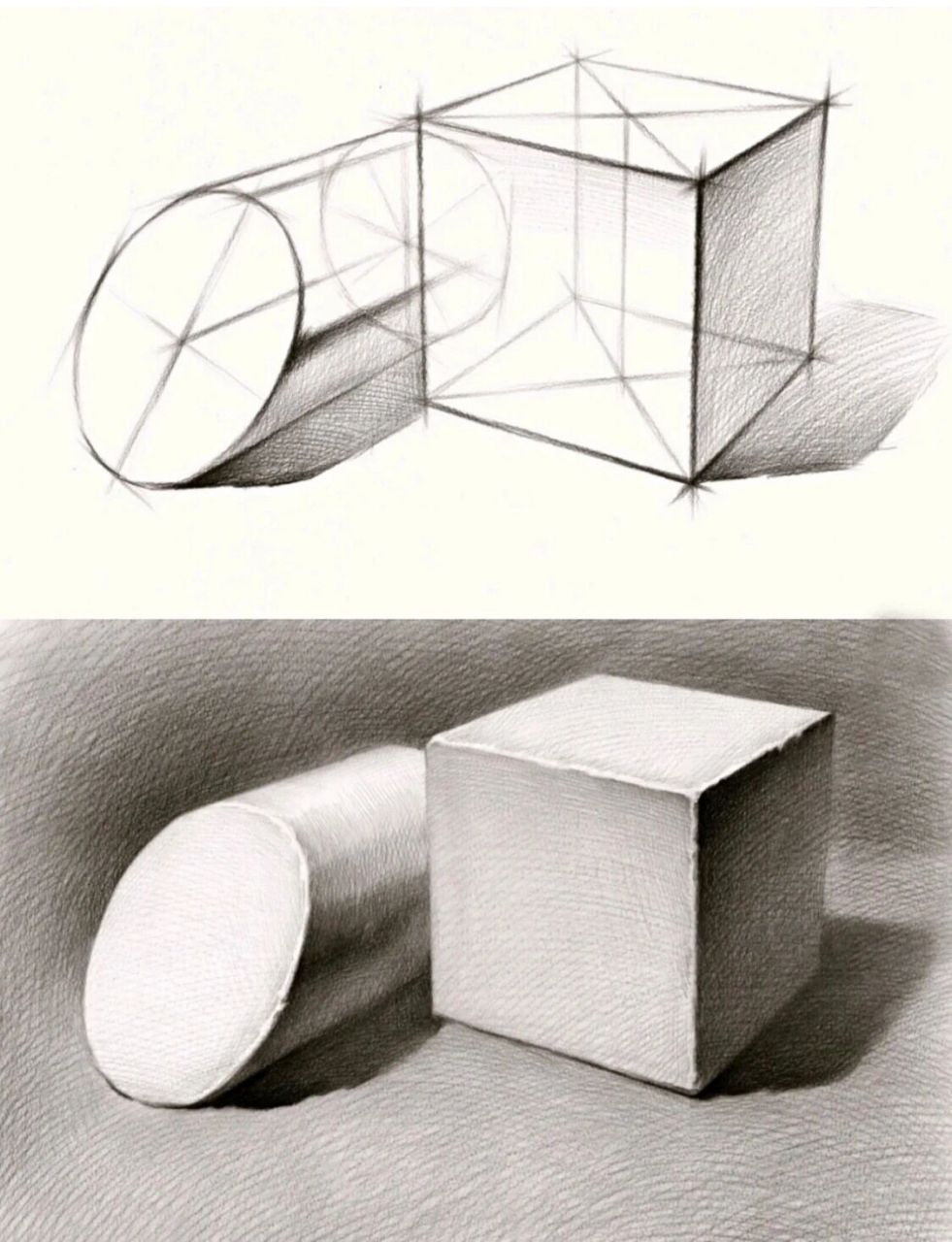 素描石膏几何体顺序图片