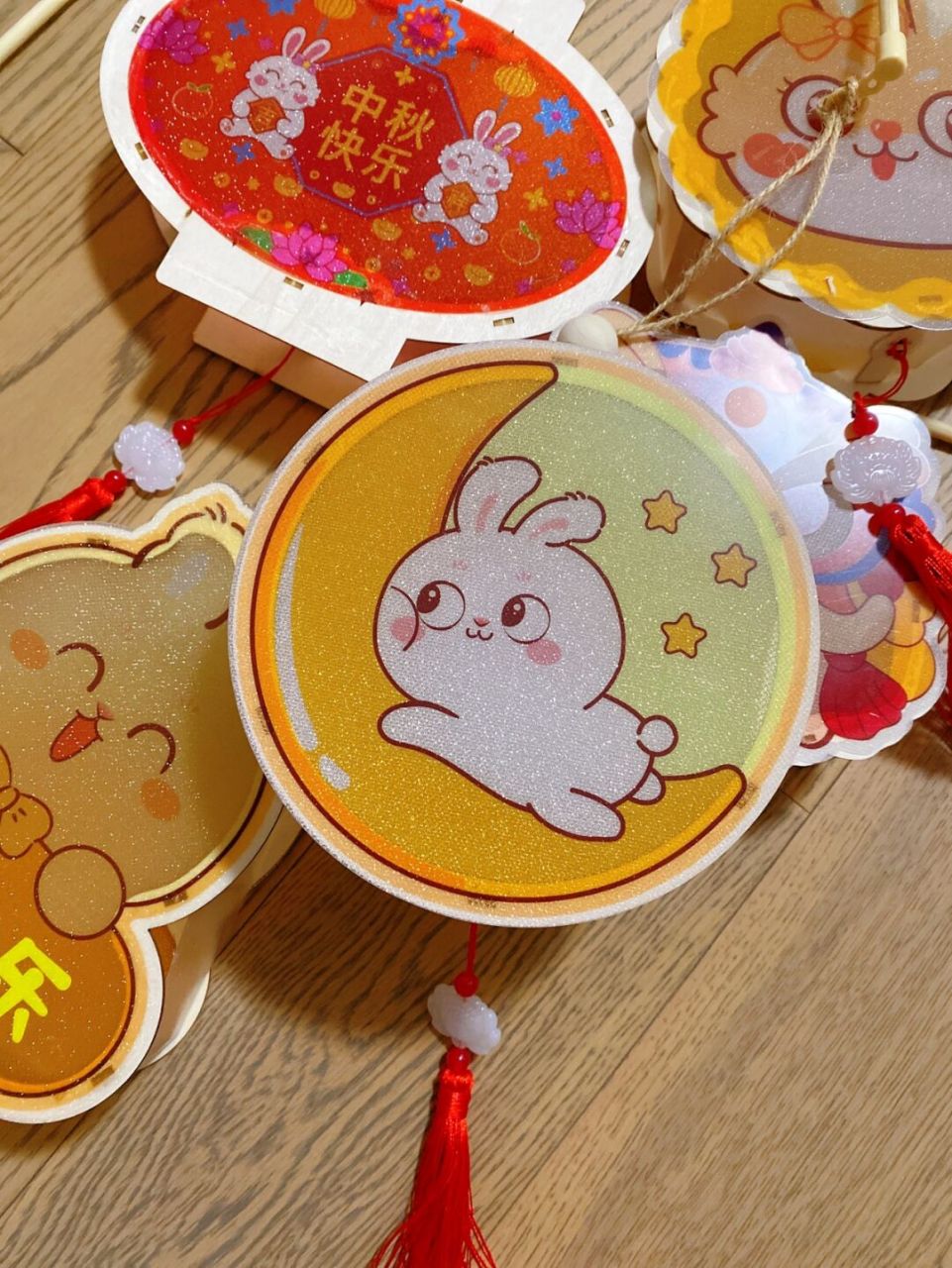 兔子萌中秋节兔子灯手工diy 兔子萌ip 卡通形象 原创,已申请版权 表情