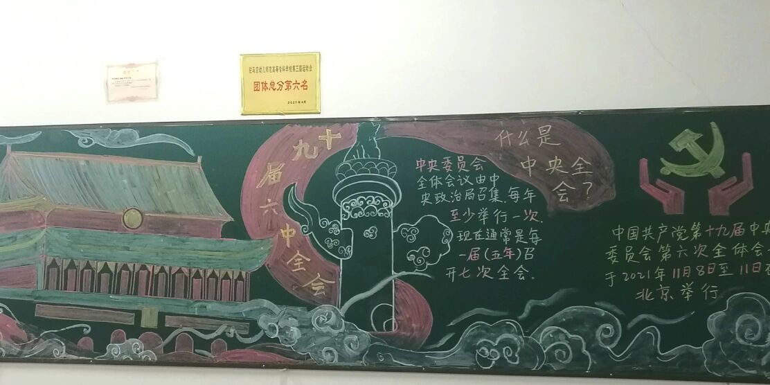 十九届全会黑板报照片图片