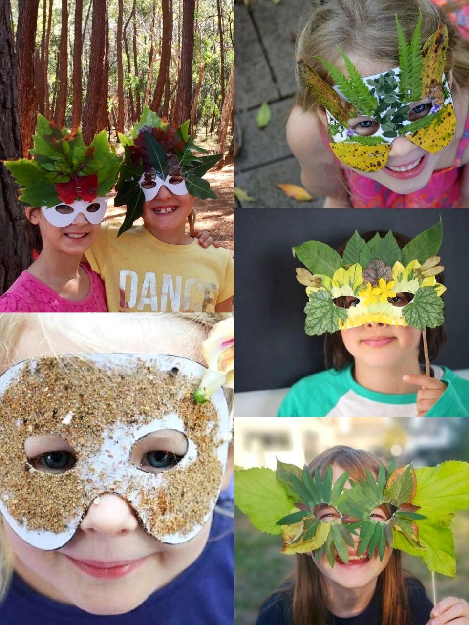 树叶面具|还有孩子没制做过吗(内附方法) 这个初秋,家门口有没有好多