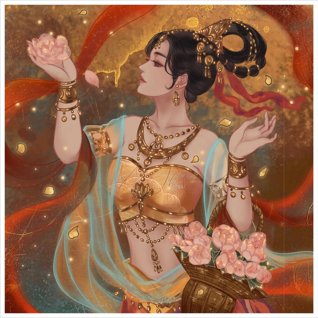 敦煌飞天系列的头像来了! 这个我超喜欢!