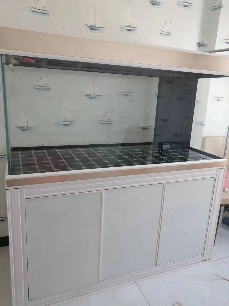 soye索一超白玻璃鱼缸,鱼缸长1.5米,宽65cm,高158cm,玻璃厚度1.