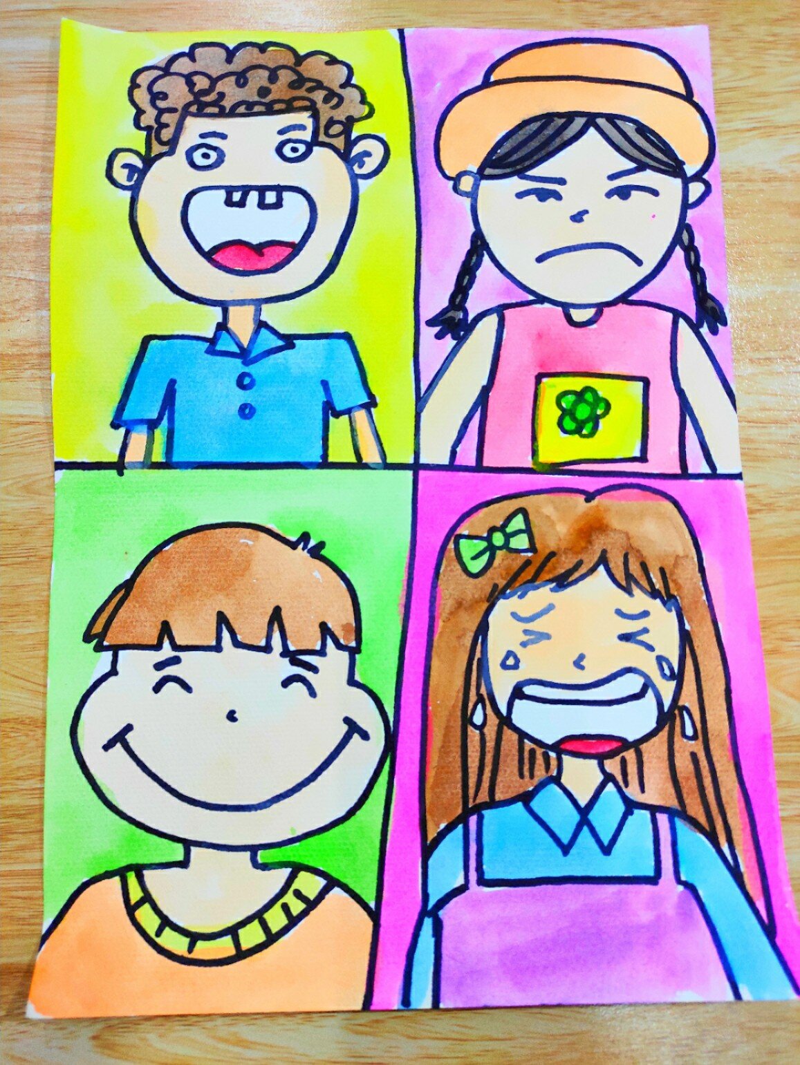 儿童画打卡no.38喜怒哀乐