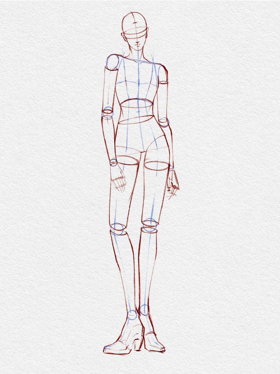 更新一波站姿服装人体线稿 模特图来自david coma resort 2023 这个裙
