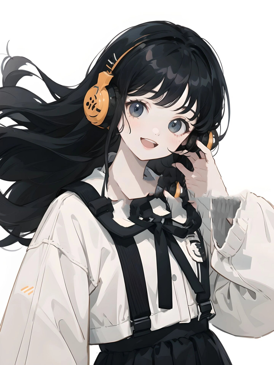 戴耳机的少女系列头像|可爱女生卡通头像 喜欢的臭宝多点赞 可以许愿