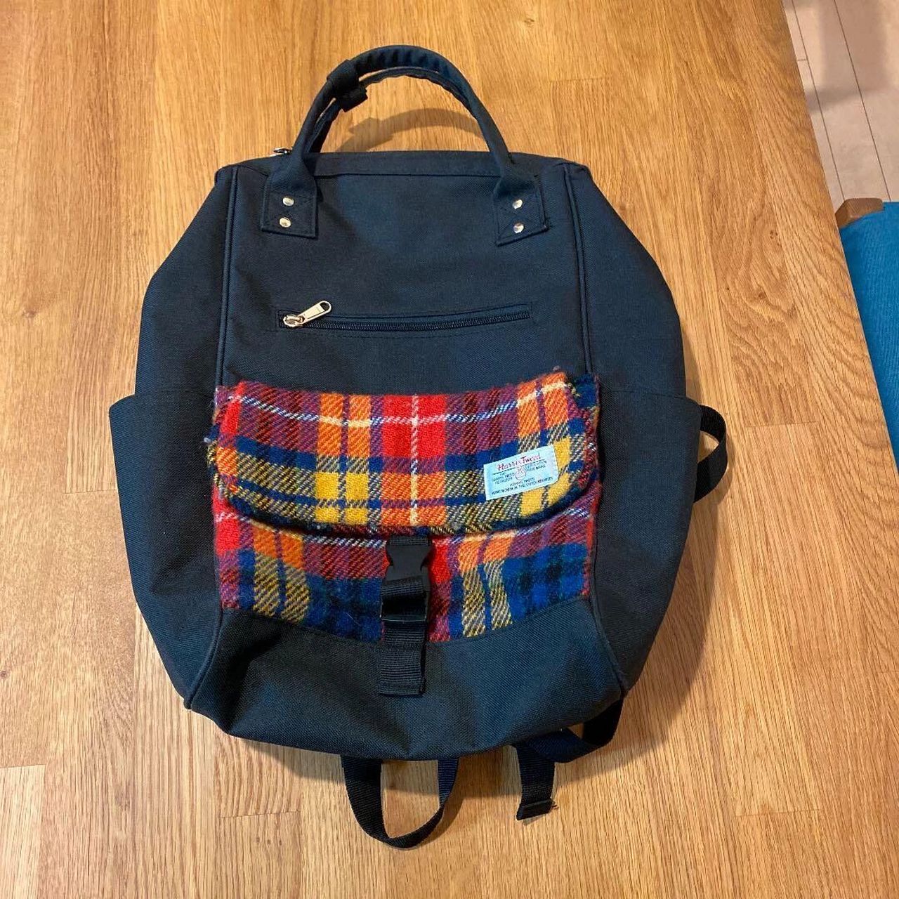 【现货】harristweed中古彩虹双肩包 成色新 无使用痕迹 67适合上学