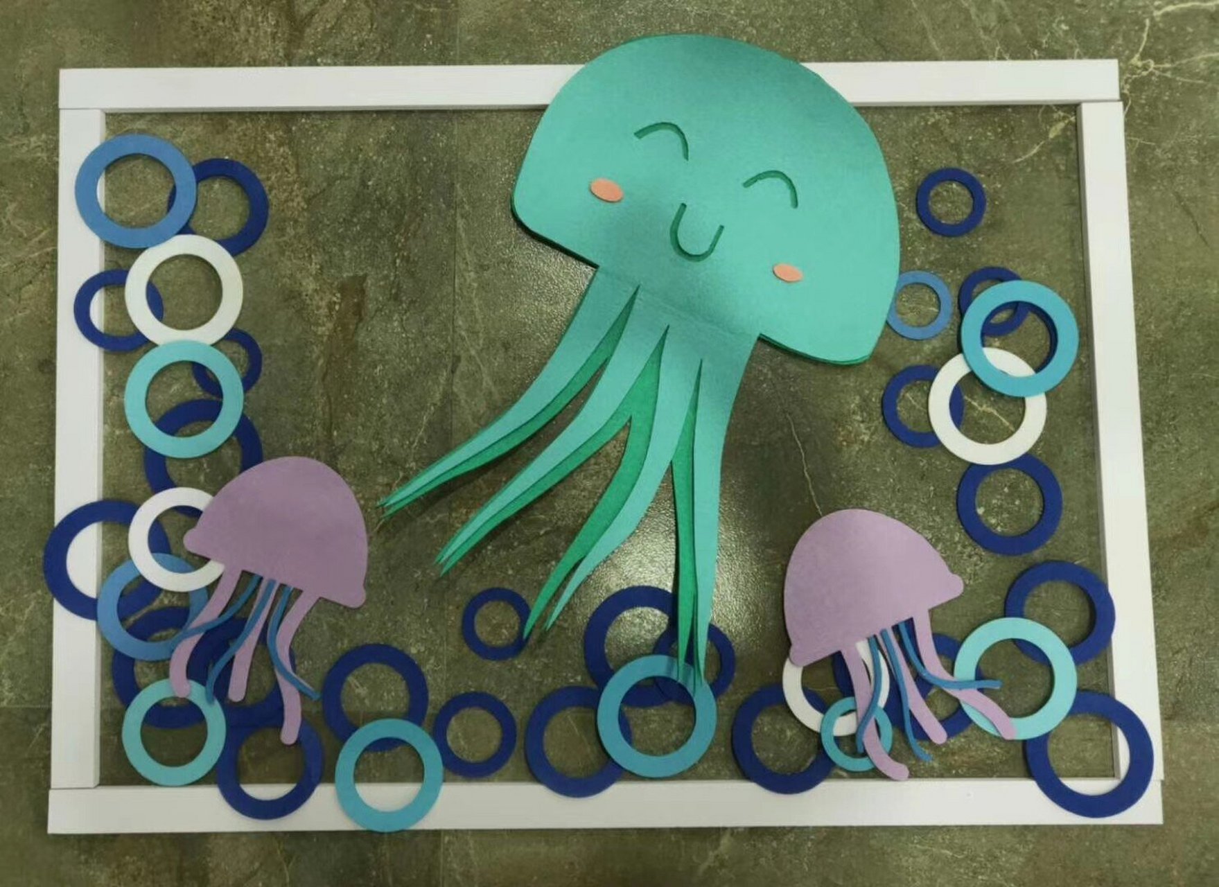 幼儿园海洋风大走廊吊饰 海洋风走廊大吊饰,50乘80的尺寸,全套14套,挂