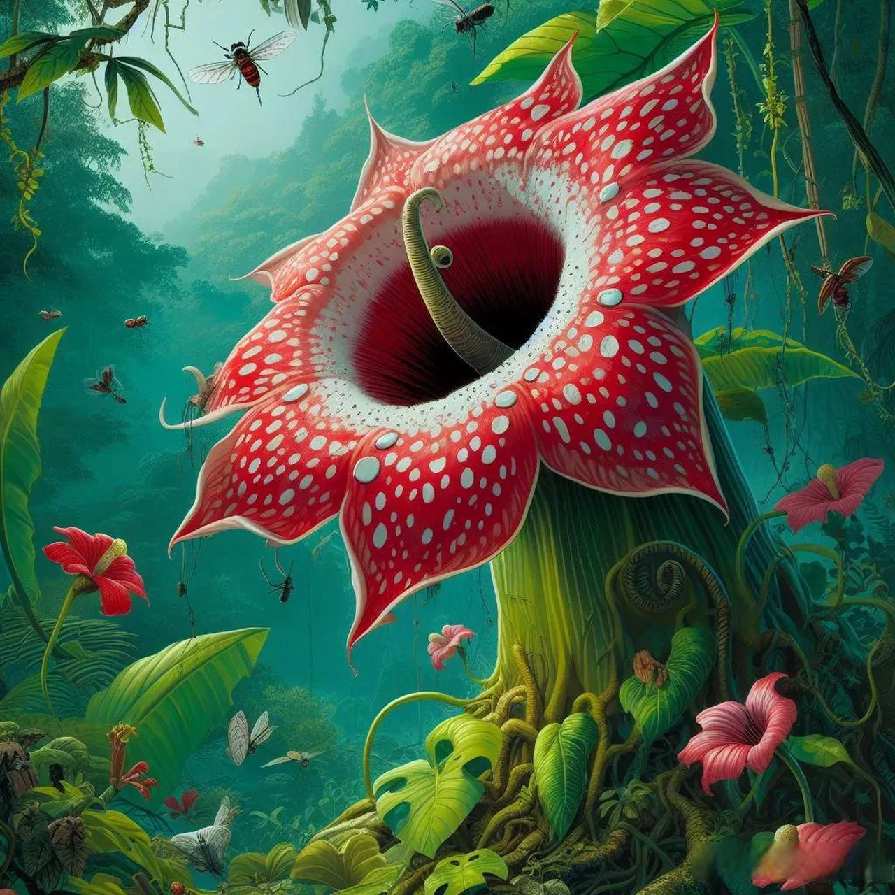 大王花:世界上最大的花,也是最臭的花 大王花是世界上最大的植物,也是