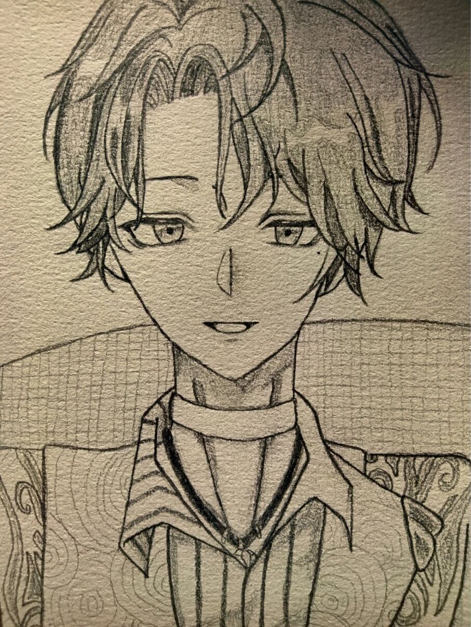 触漫男生人物临摹1 发型:紫银柔霜 表情:抹茶拿铁 衣服:流年之畔