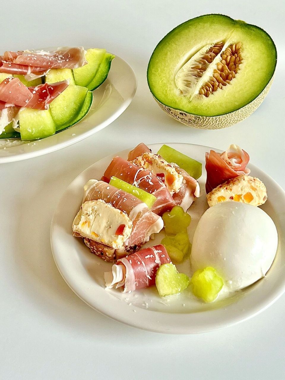 98今日分享 开放式三明治 - 95食材 欧包|哈密瓜|布瑞林法式风干