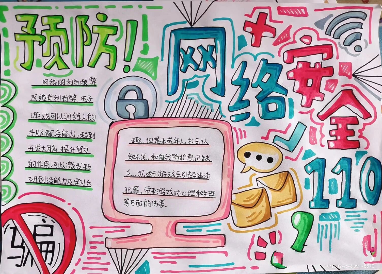 预防网络沉迷手抄报来了@再认真点哦的动态