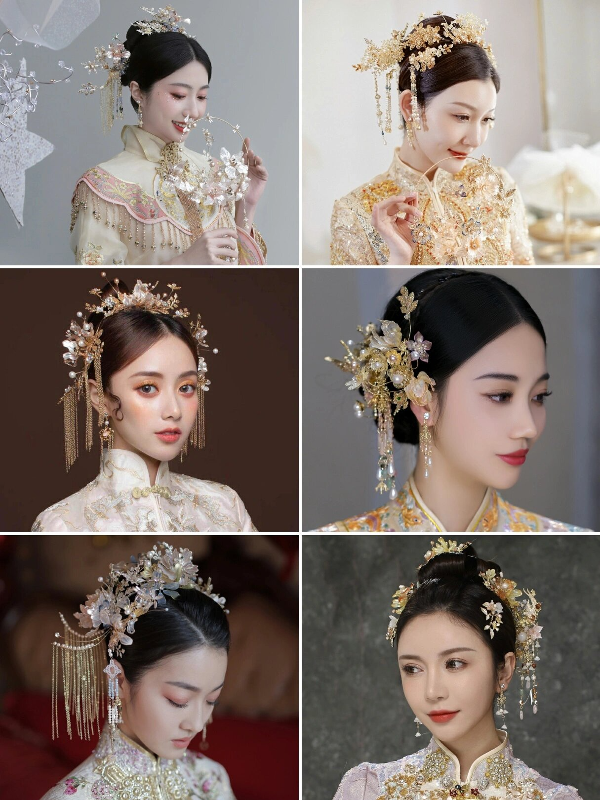 备婚好物|简约大气的中式秀禾服头饰