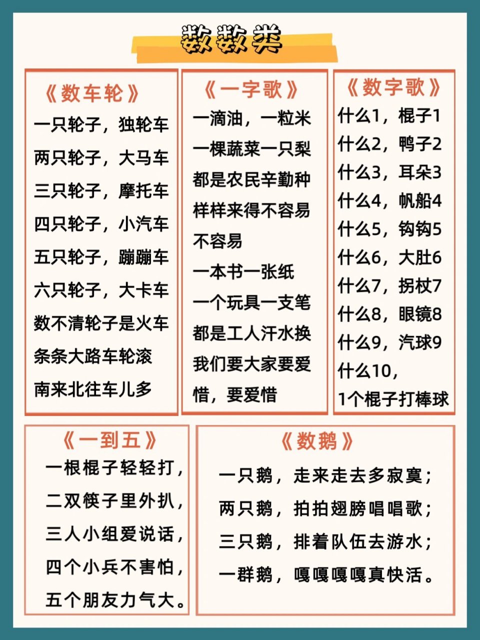 66首早教数字儿歌|轻松学数学·幼儿园必备7815 数字对小龄孩子来