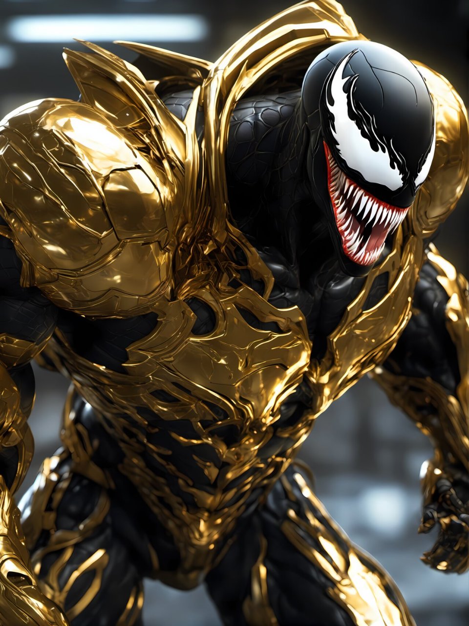 漫威宇宙 毒液 金色战甲 共生体蜘蛛侠