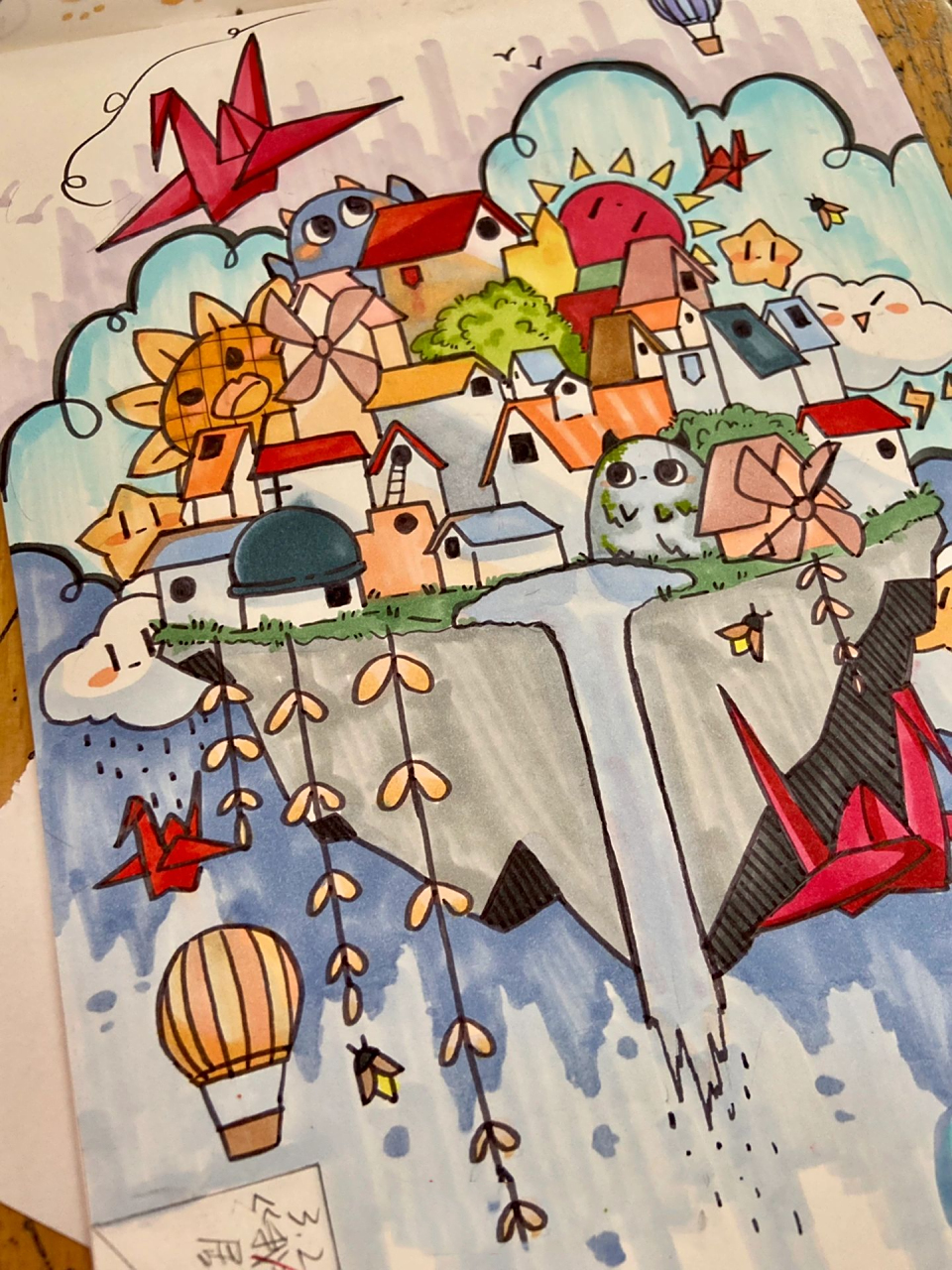 苏教版五年级美术学生作品《理想的居住环境》 《理想的居住环境》