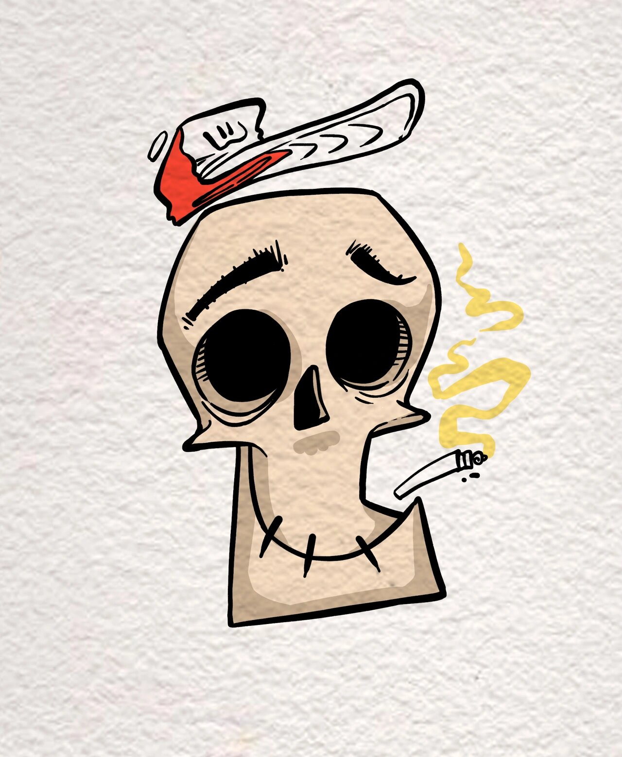 简笔画|吸烟有害健康