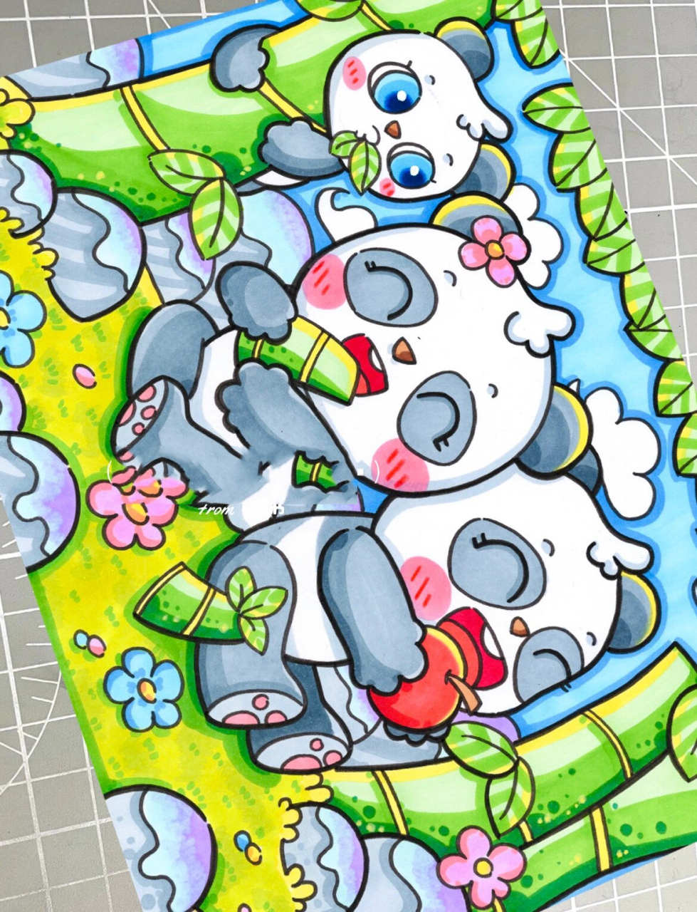 熊猫主题儿童画 大熊猫动物儿童画 画画素材 更新啦～ 网上看到好多