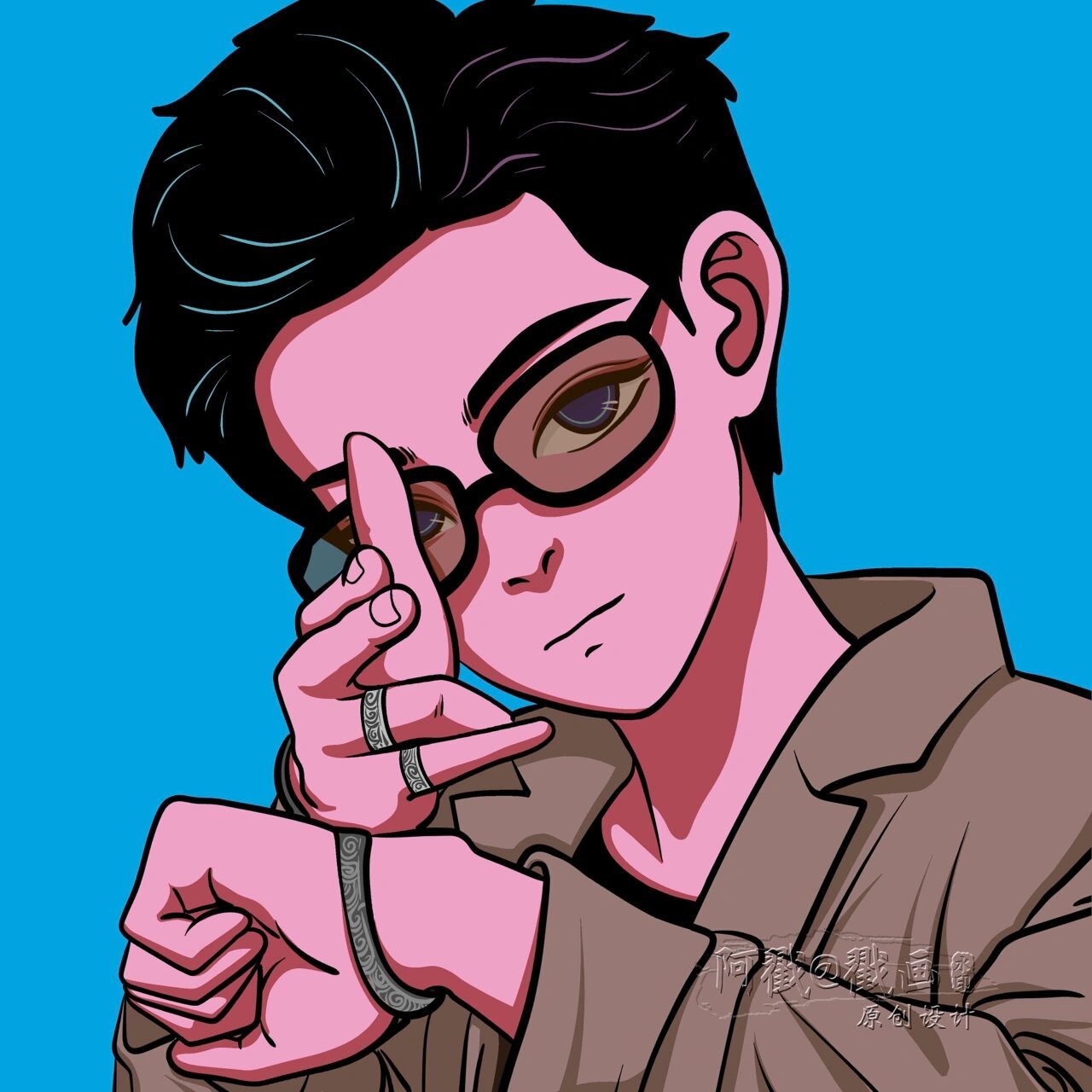 超酷的手势枪情头我不允许你没有 "以爱为名,浪漫为姓,击中你的心" 我