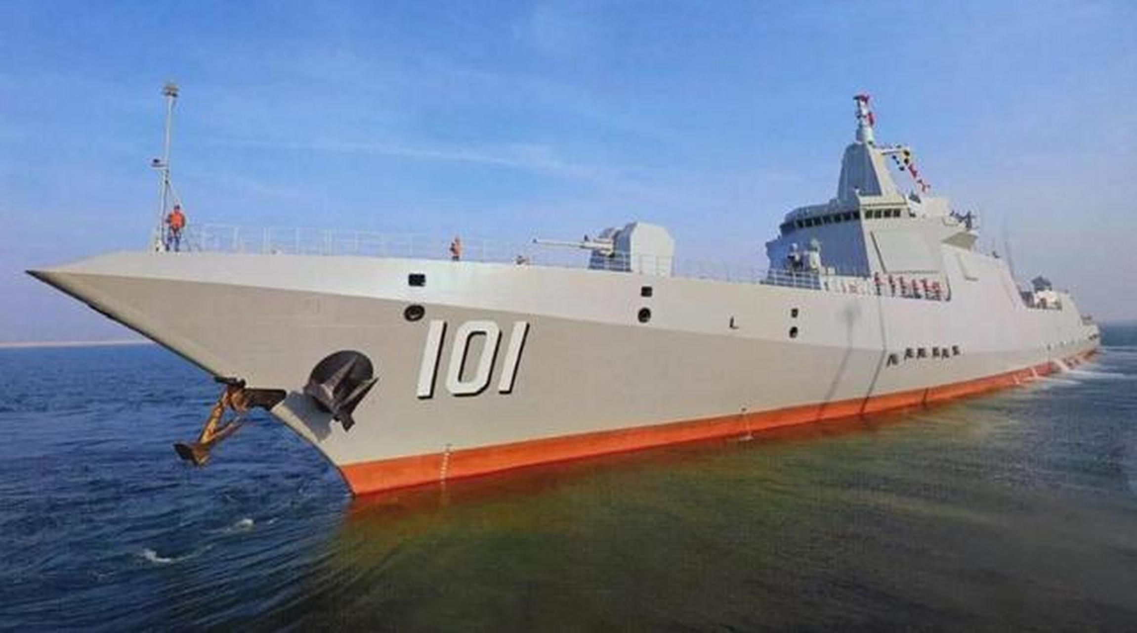 下面看看对055b型大型驱逐舰的具体设想.