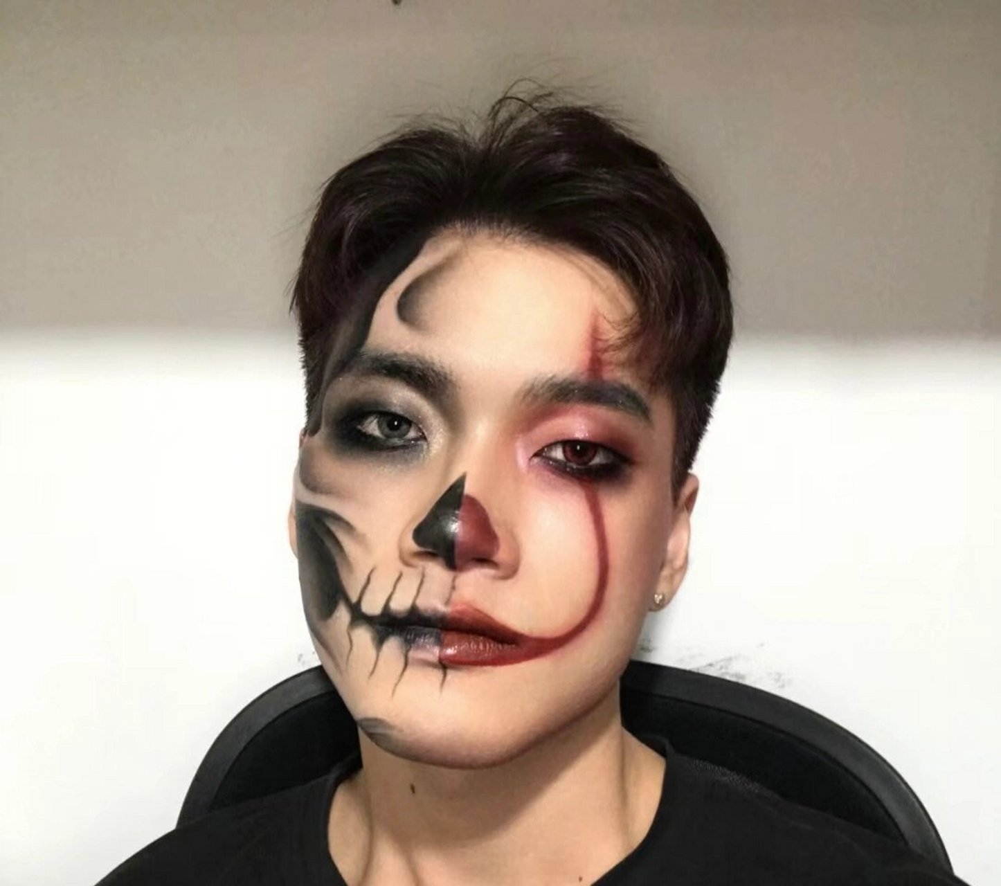 男生万圣节妆容 男生们都拒绝不了的小丑07妆,很酷  约妆的小伙伴们