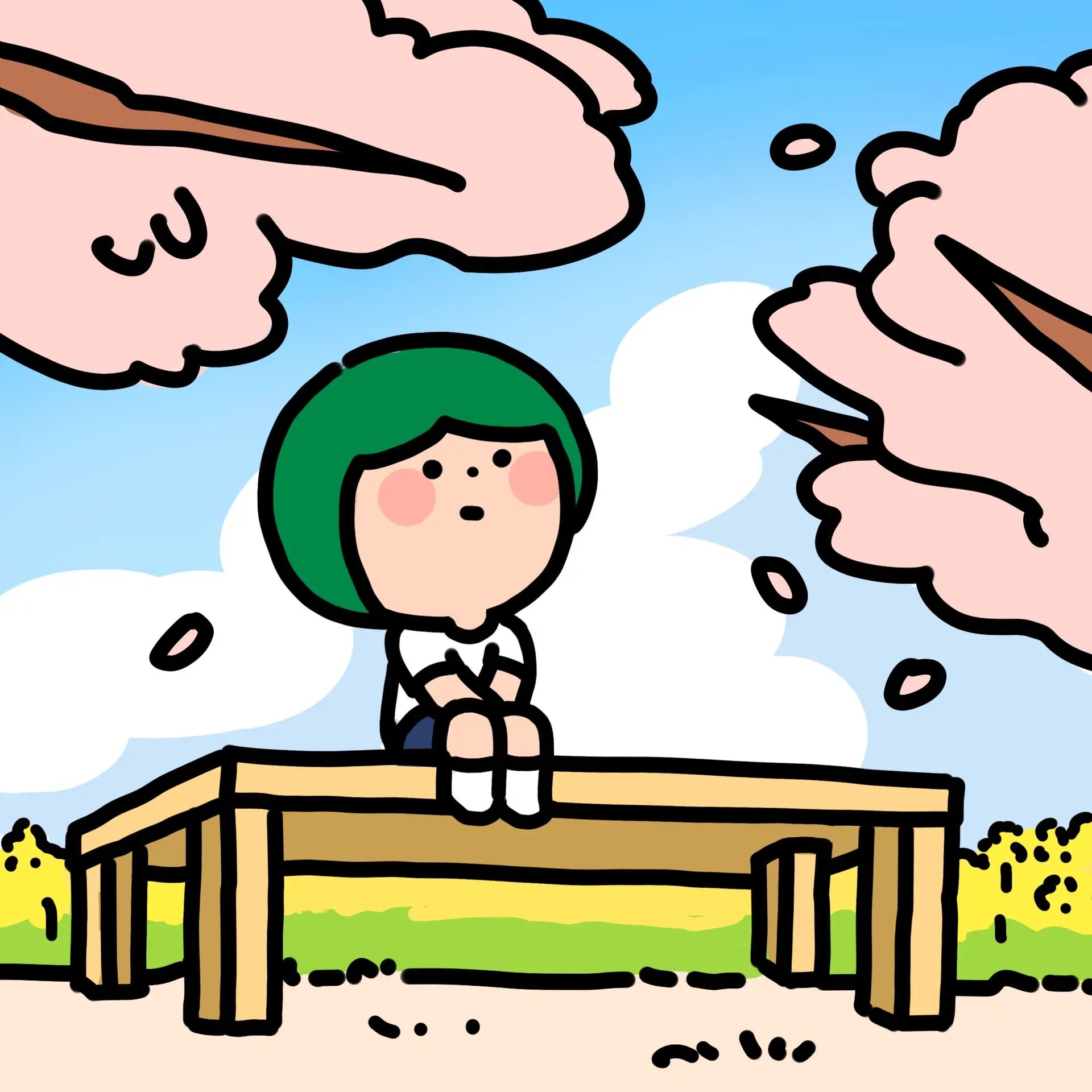 卡通动物头像 | 你有心事吗 9709在风和日丽的时候坐在长椅上慢慢