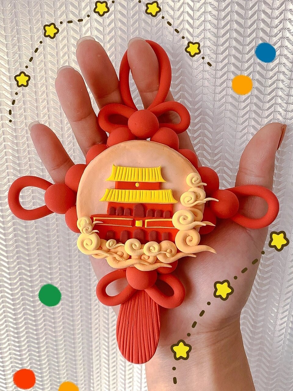 超轻粘土100天 | d33最好看是中国风~ 中间的部分参照了 本来还怕做