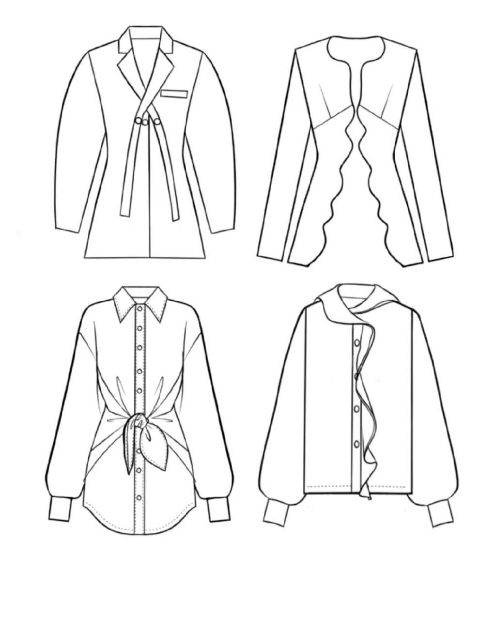 服装设计|32款门襟合集 79服装爱好者可点赞收藏哦,不迷路～ 79