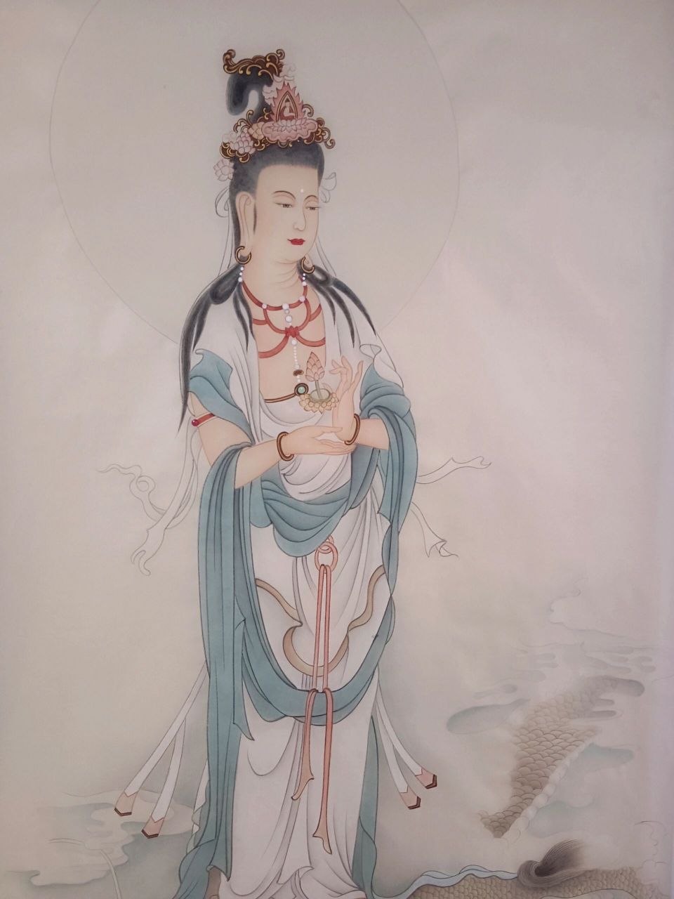 骑龙观音菩萨画像