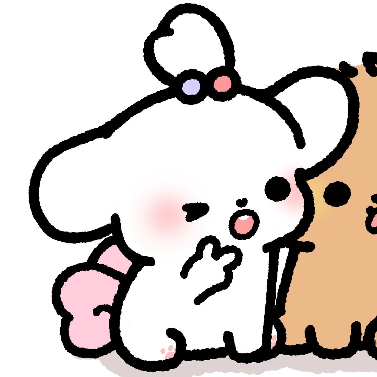 情侣头像|乖乖比个耶7015 和笨蛋小狗05