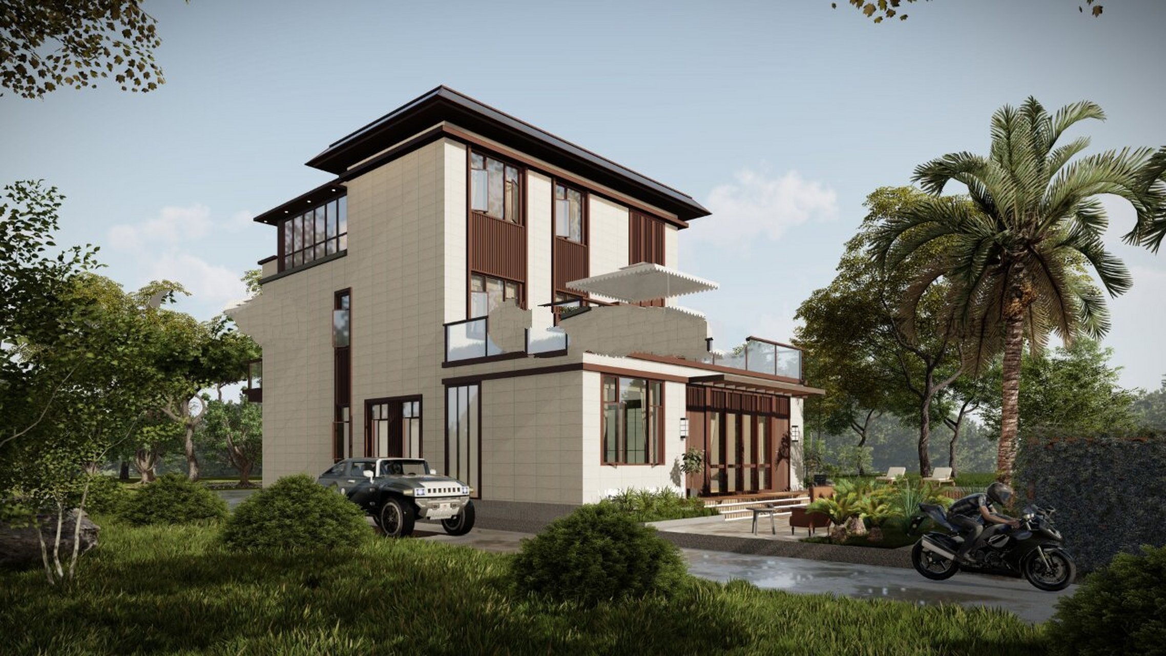 浙江杭州丨三层中式风格自建别墅 项目编号:1040 项目地点:浙江 建筑