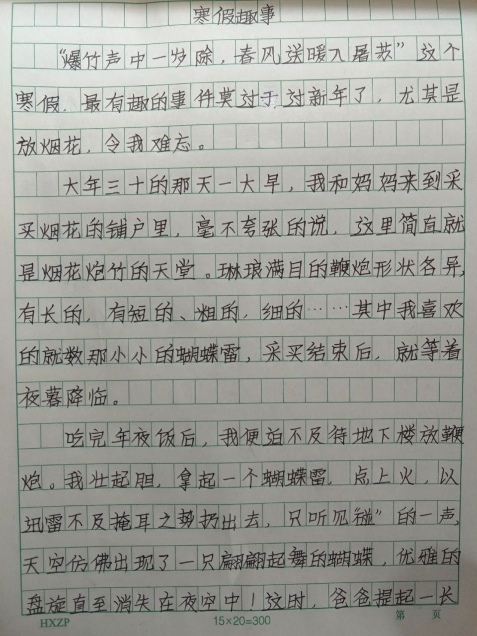 作文《寒假趣事》