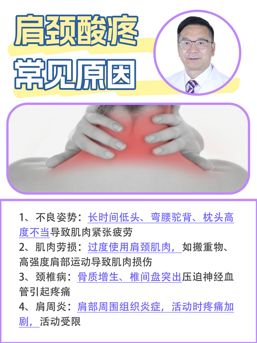 医生解答:肩颈酸疼常见原因 有些人常常遭受肩颈酸疼的困扰,这不仅仅