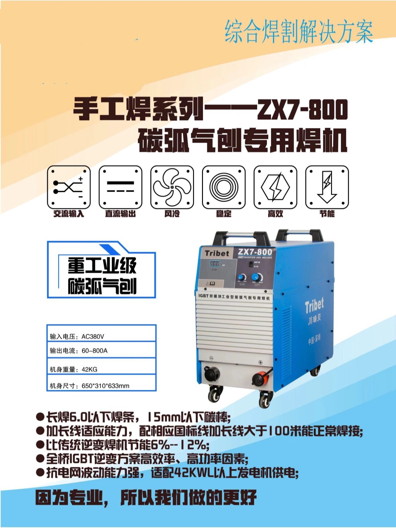 川瑞贝碳弧气刨专用焊机!