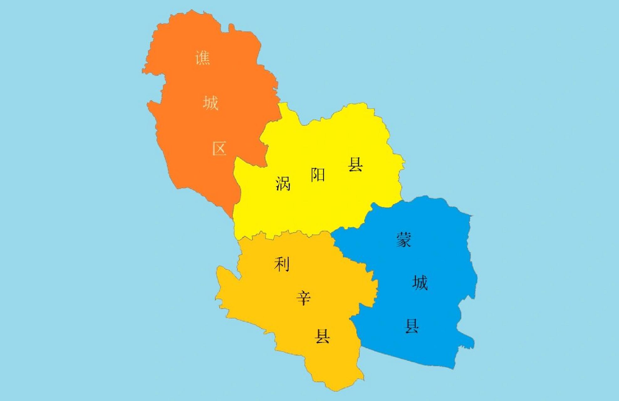 亳州市区县地图图片