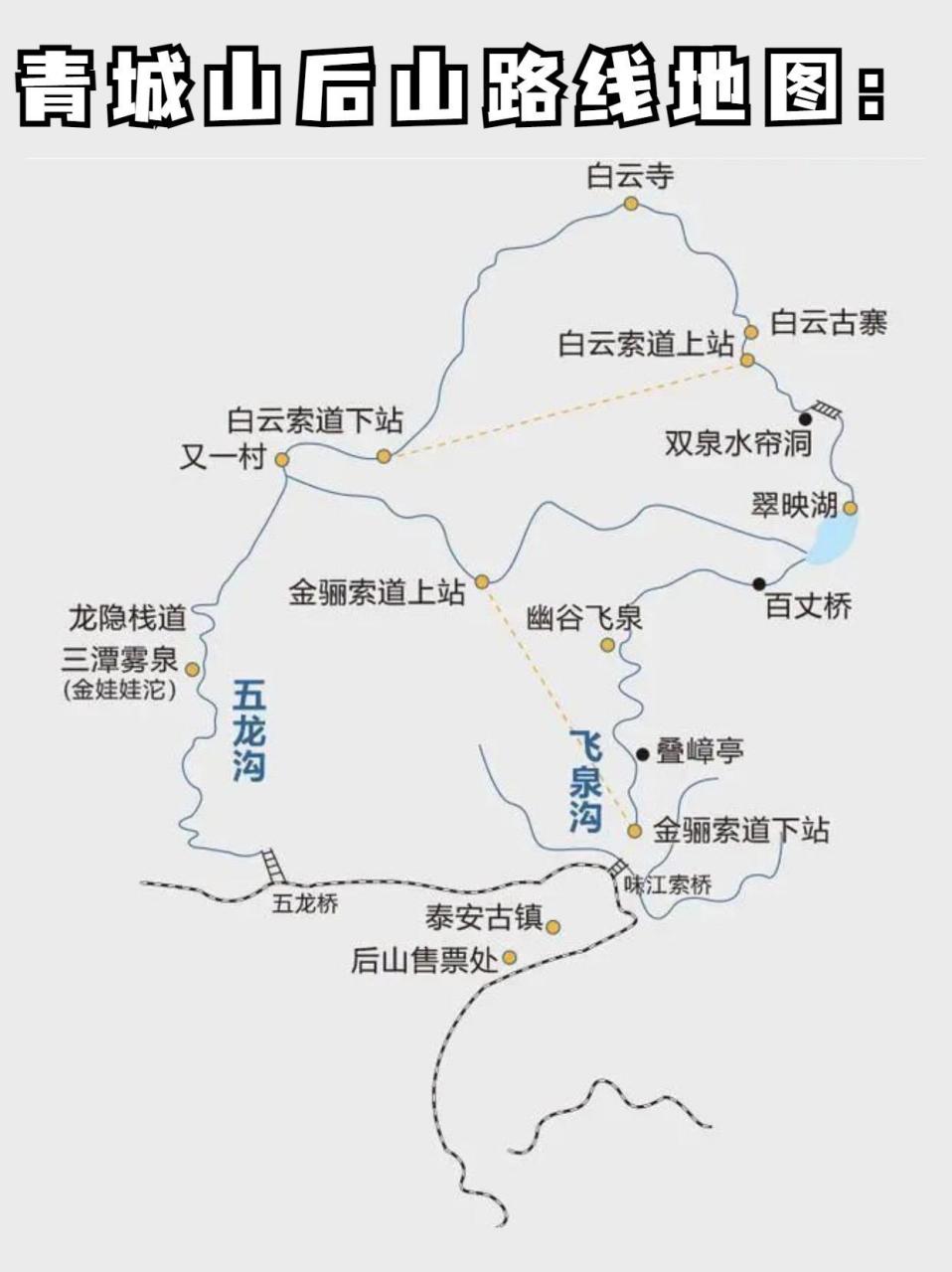 青城山景区 路线图图片