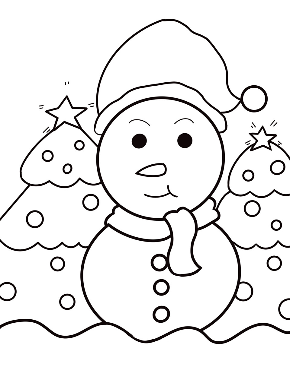 雪人 圣诞节 圣诞树儿童创意画 简单 #儿童简笔画# #创意儿童画