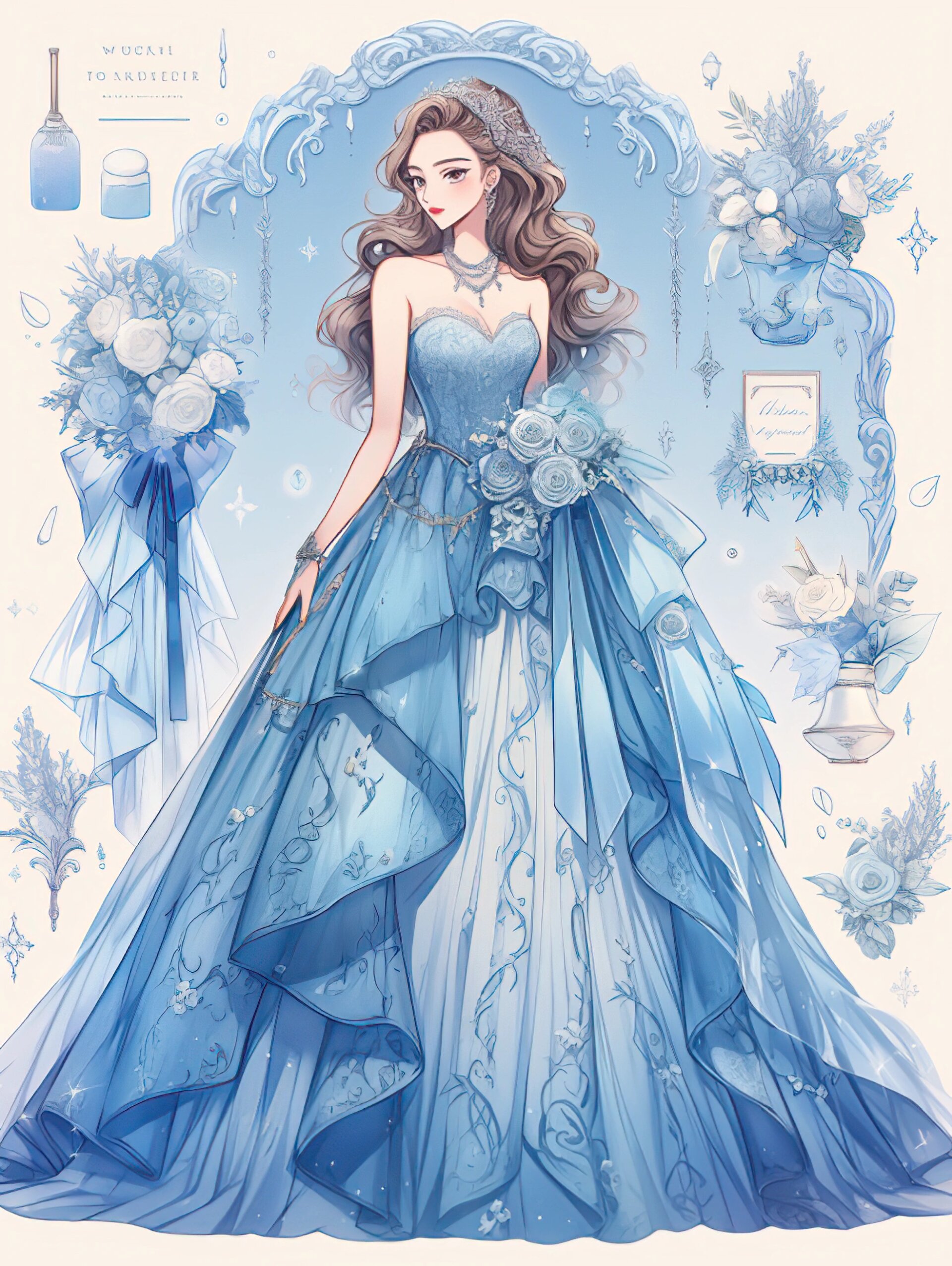 浪漫蓝色系‖礼服裙