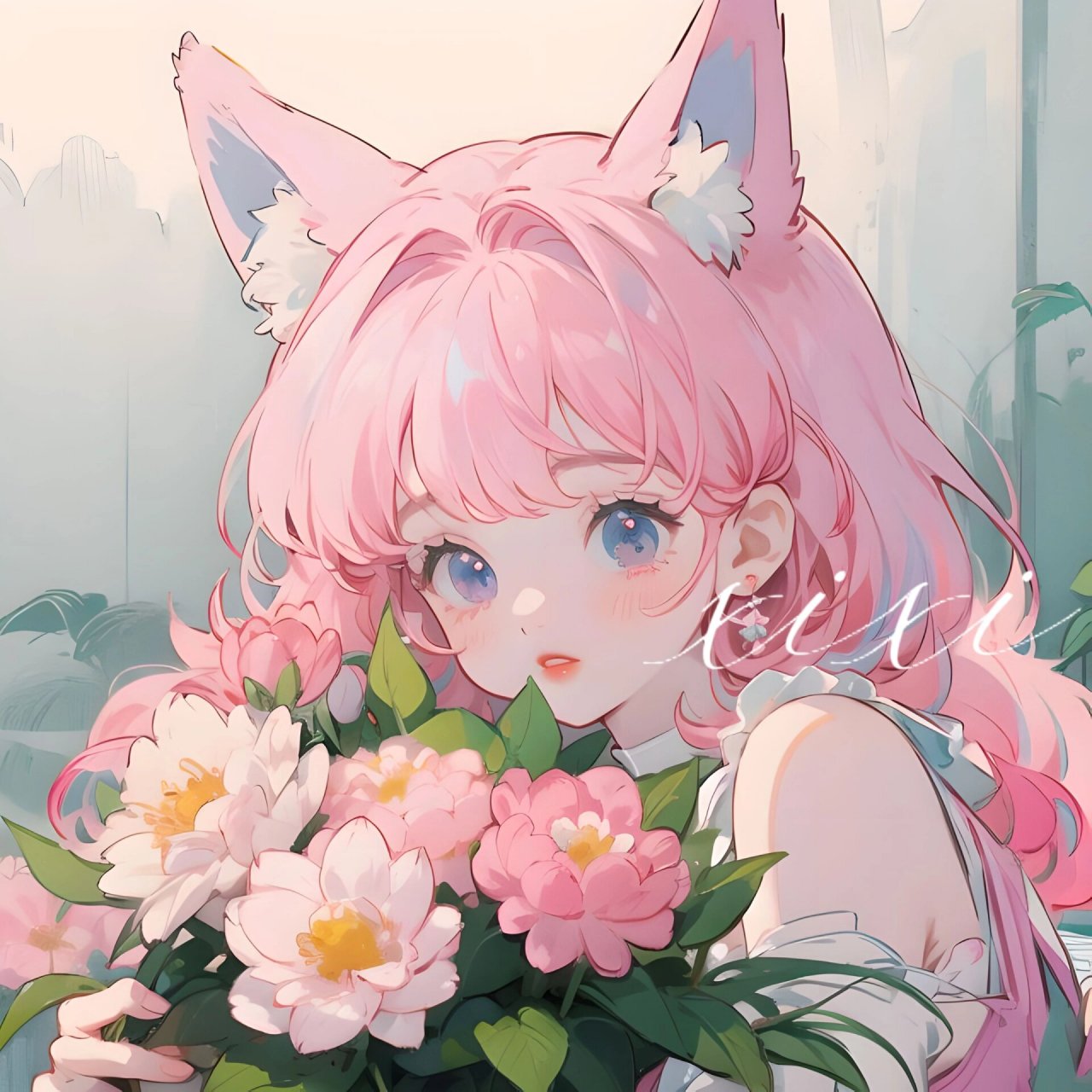 小狐狸|浅粉色系 #动漫头像# #可爱头像# #女生头像# #微信头像