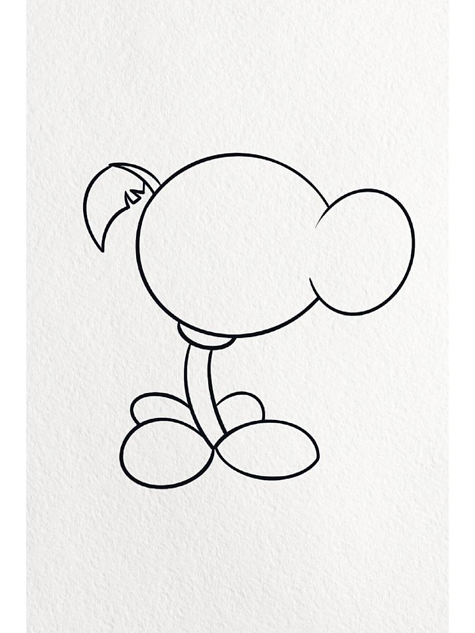 豌豆射手 教你画豌豆射手