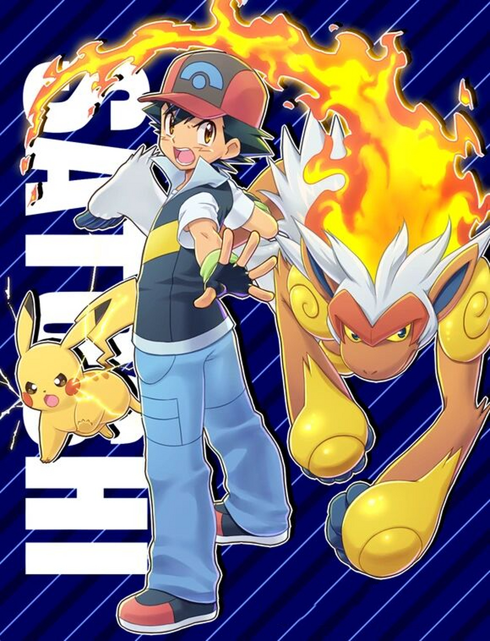 pokémon|主角团壁纸(第3代)  图一～图四:小智,小光,小刚,真司