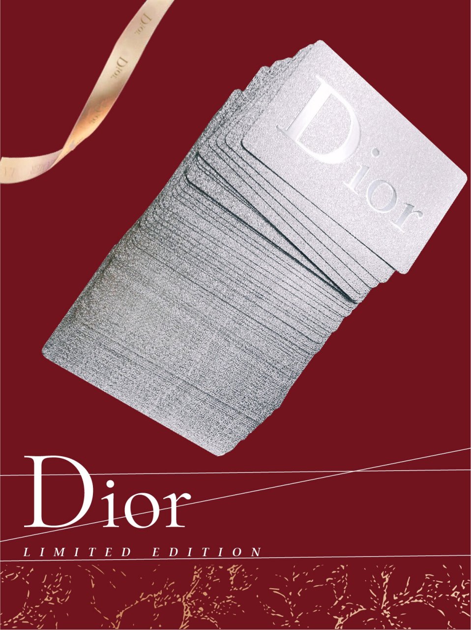dior #潮玩 扑克系列——造梦扑克(银) 耶,牌不错诶!
