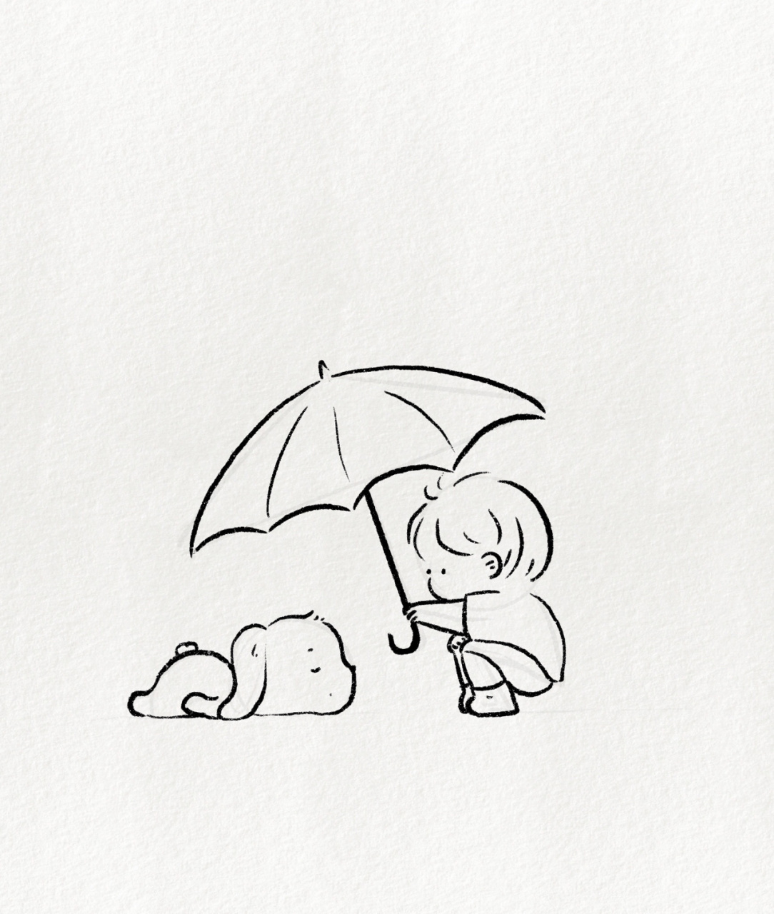 简笔画教程:只要熬的过去,悲伤也许不是坏事 简笔画教程 手绘分享