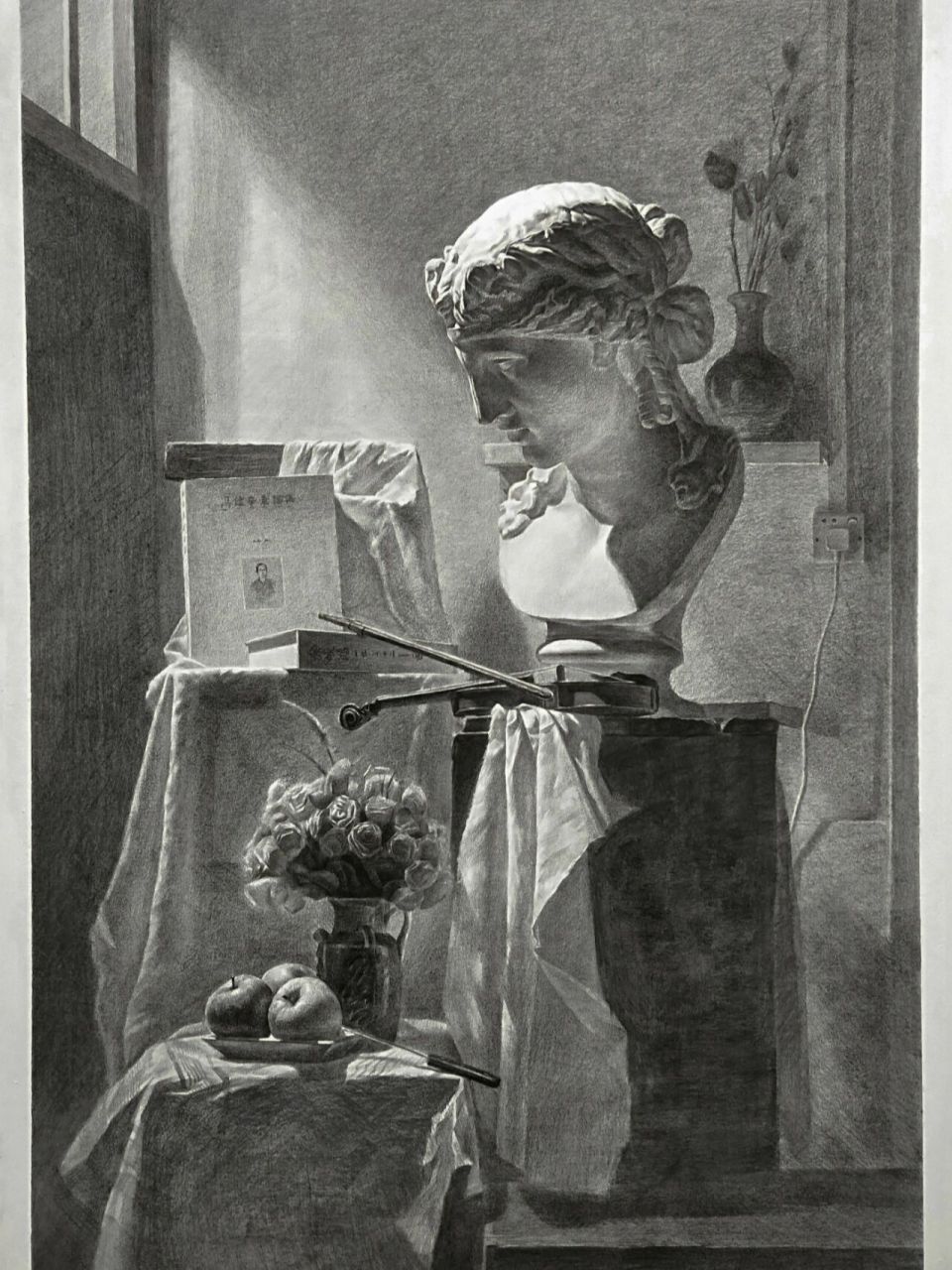 全开场景素描 分享一张带场景空间的石膏场景素描