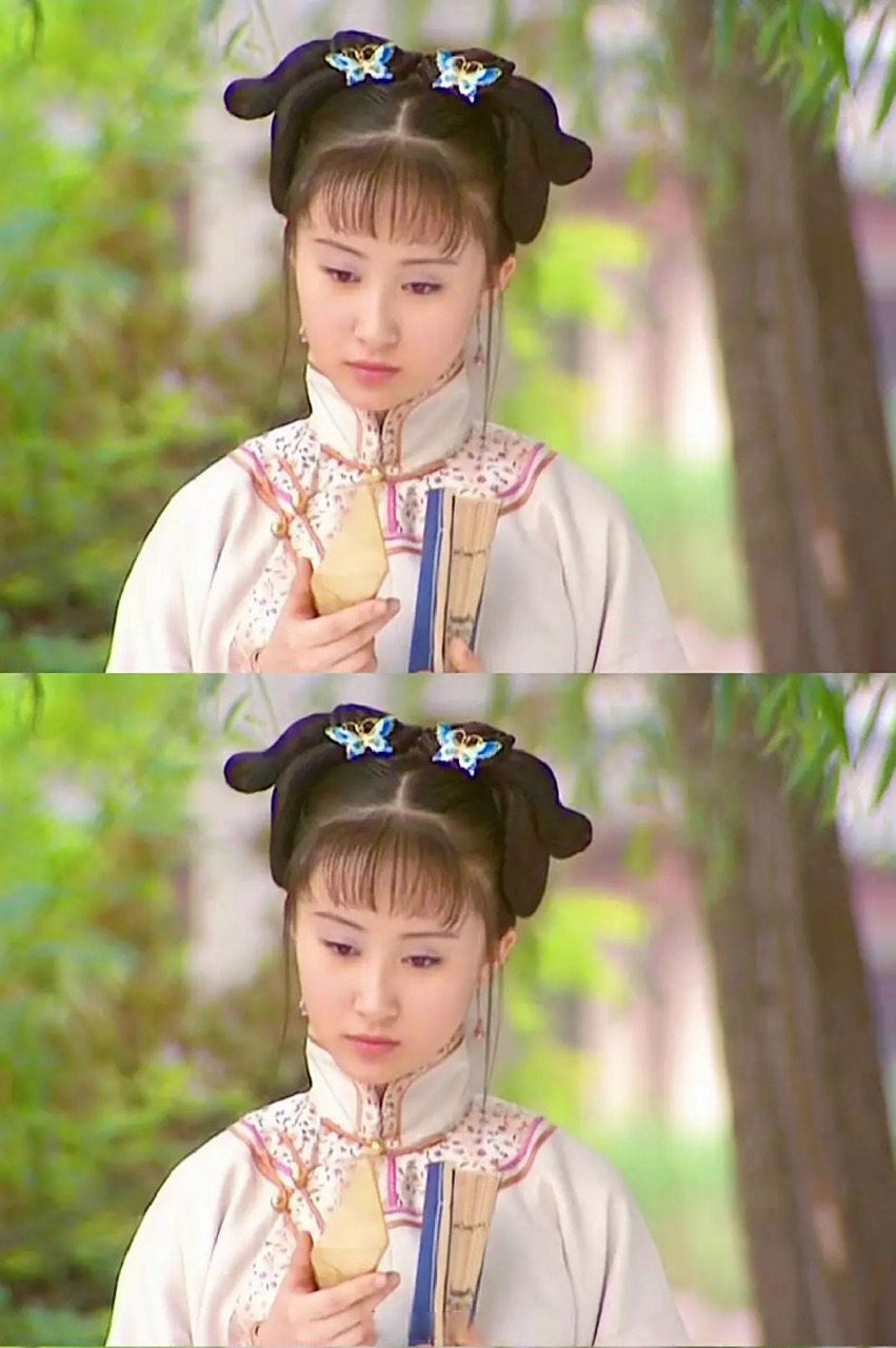 舒畅演董鄂妃的时候才15岁,就演出了那种温婉,楚楚可怜和书卷气,现在