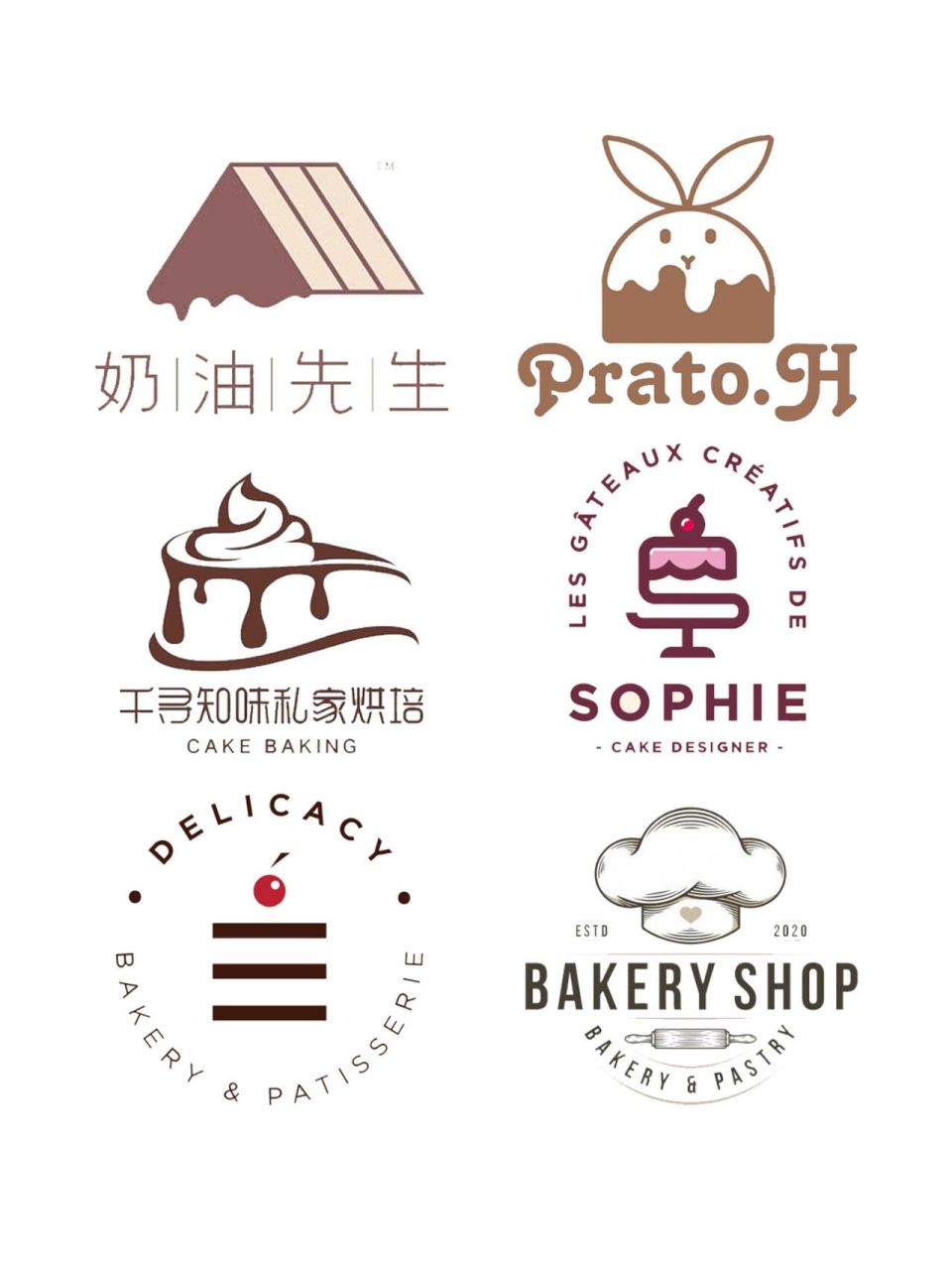 蛋糕店logo设计|分享 今天收集了一组0202蛋糕主题02的logo设计