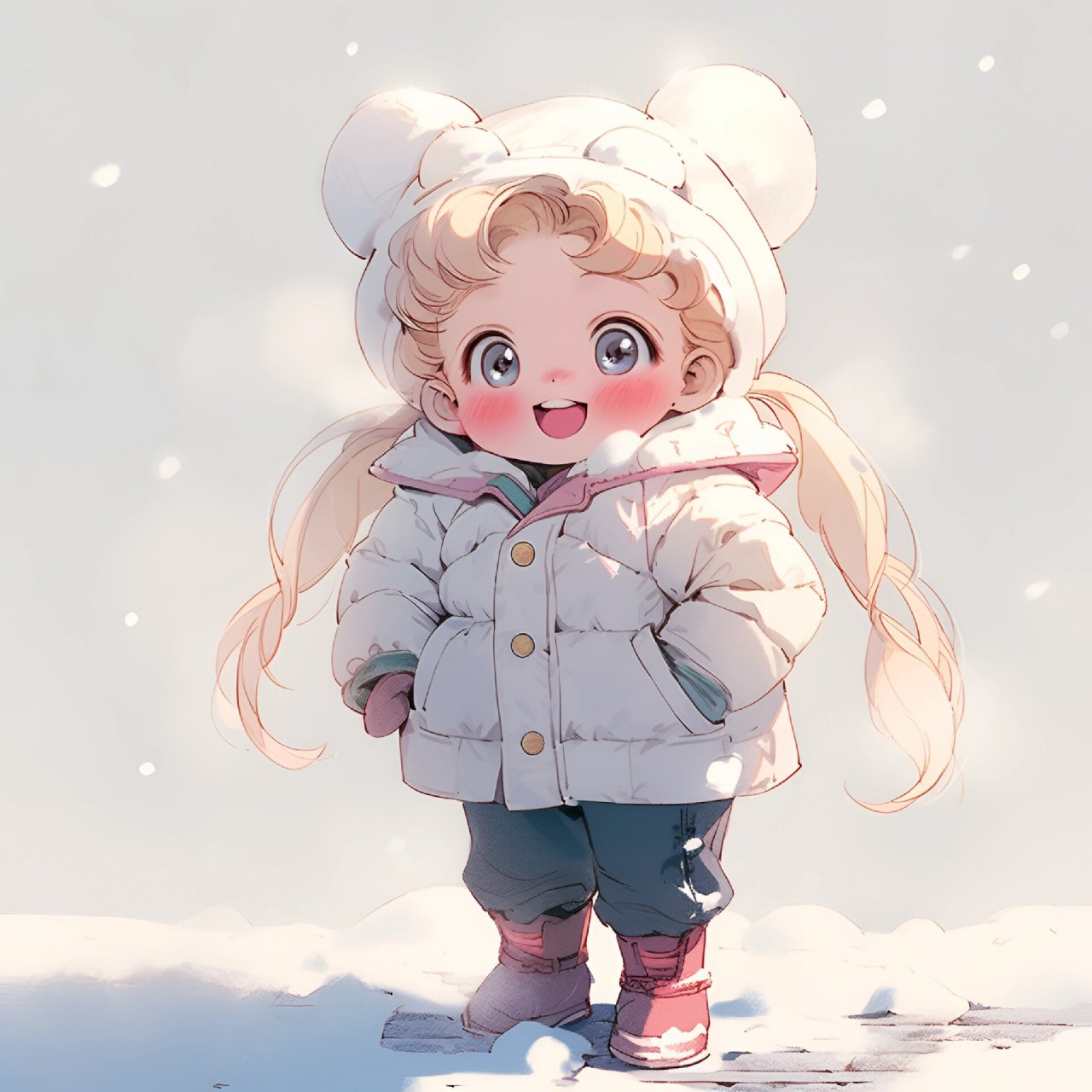 美少女|冬季 q 版